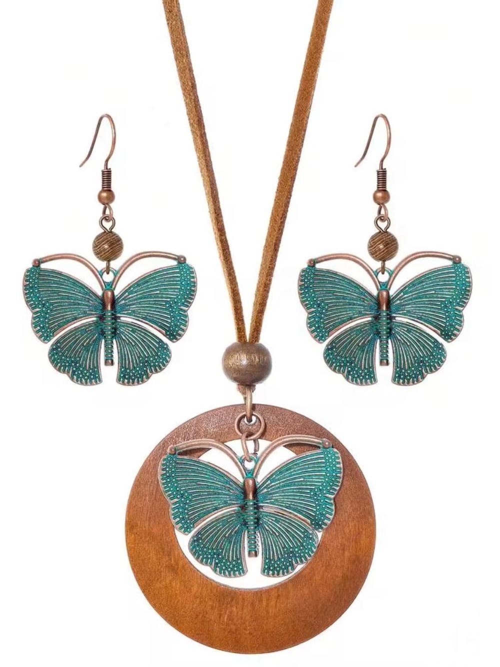Boho Butterfly Necklace and Earring Set - Picture 5 of 5